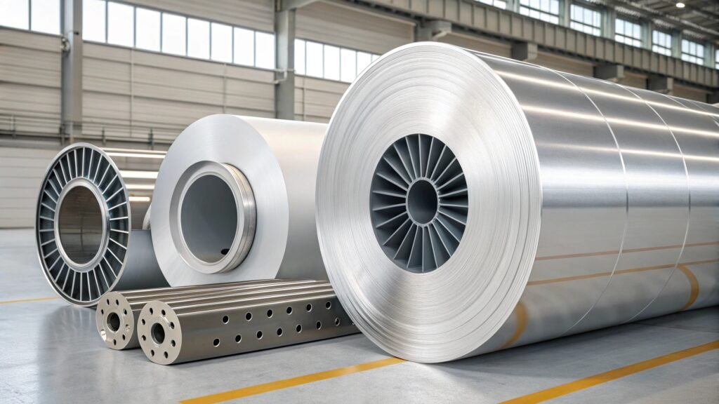 An image showcasing specific aluminum alloy material samples relevant to aerospace, perhaps labeled with their series (e.g., 2024, 7075) and key properties.